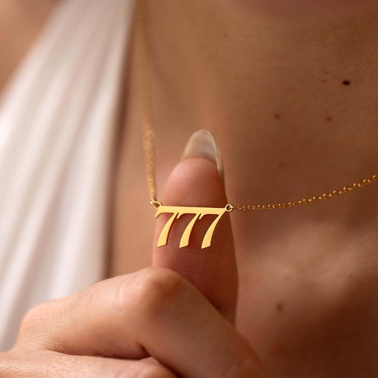 Gold Angel Number Necklace, Lucy Number Necklace, Custom Year Necklace, Silver Number Necklace 111 222 333 444 555 666 777 888 999 Christmas