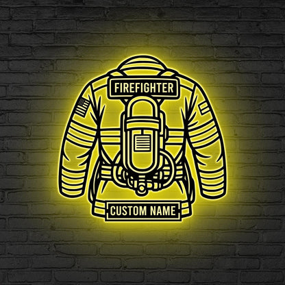 Custom Firefighter LED Sign, Firefighter Neon Sign, Gift for dad, Firefighter LED Wall Decor, Fireman gift sign,Gift for Firehouse,Home sign