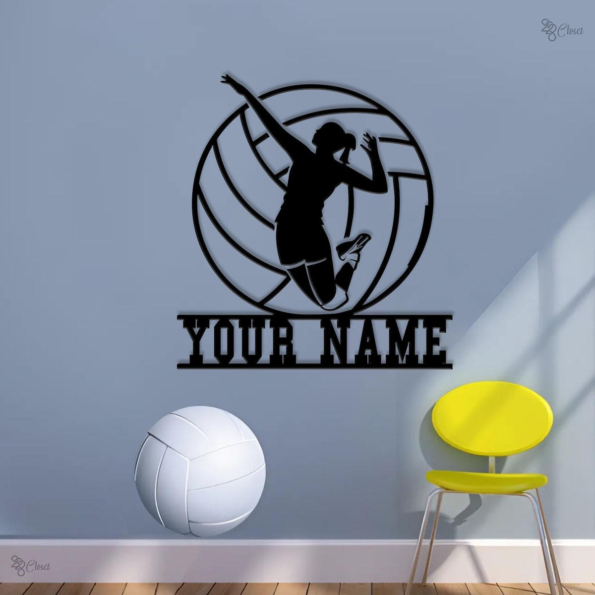 Custom Volleyball LED Sign, Personalized Volleyball Wall Sign, Gift for daughter, Volleyball Team Sign, Volleyball player gift, Sports Lover