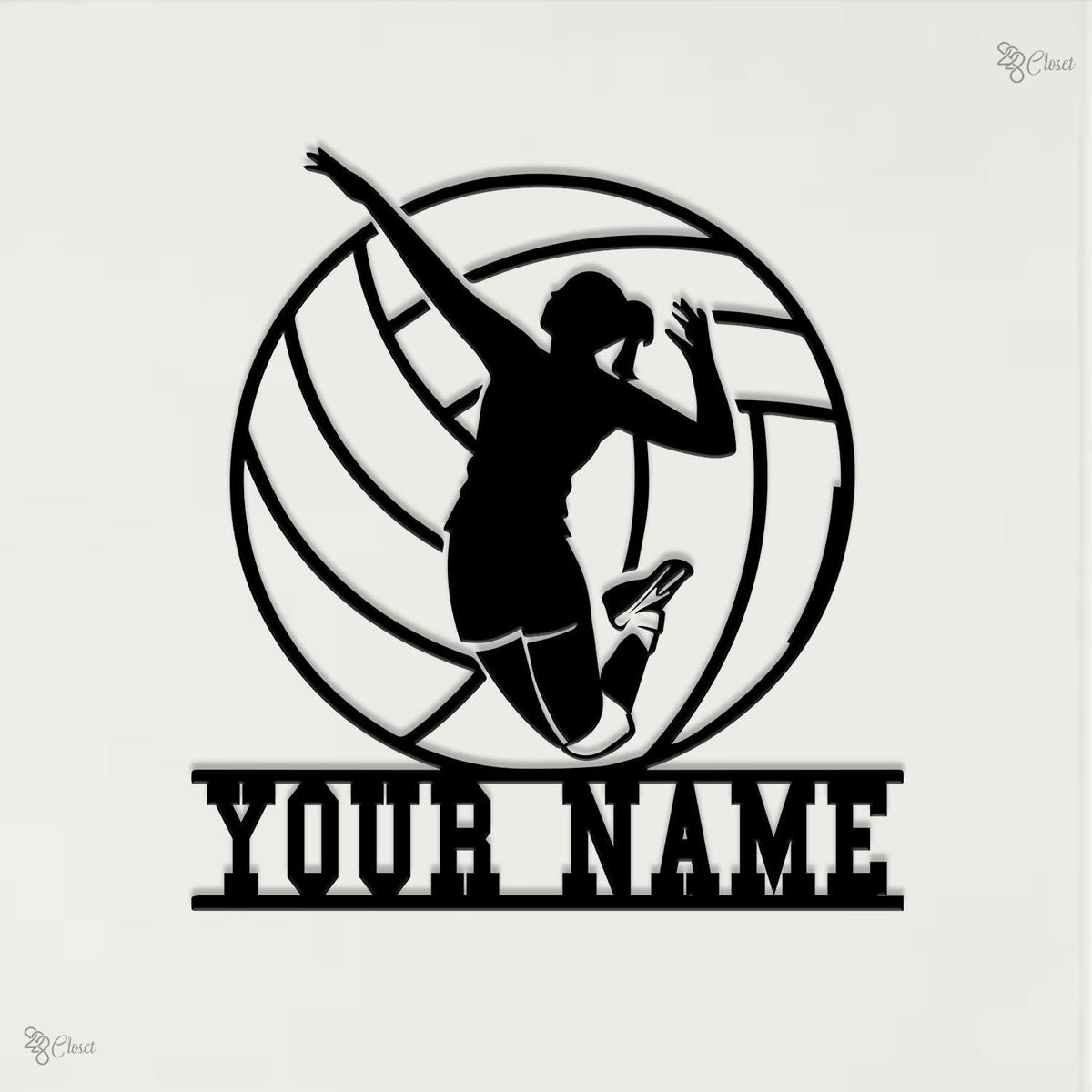 Custom Volleyball LED Sign, Personalized Volleyball Wall Sign, Gift for daughter, Volleyball Team Sign, Volleyball player gift, Sports Lover