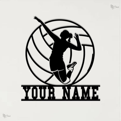 Custom Volleyball LED Sign, Personalized Volleyball Wall Sign, Gift for daughter, Volleyball Team Sign, Volleyball player gift, Sports Lover