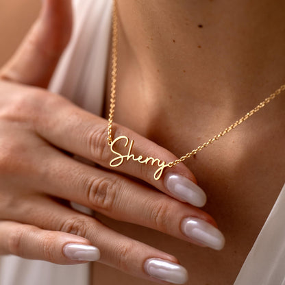 Personalized Name Necklaces, Silver Name Necklace, Gold Mama Necklace, Custom Script Name Jewelry, Birthday Gift for Her, Mothers Day Gift