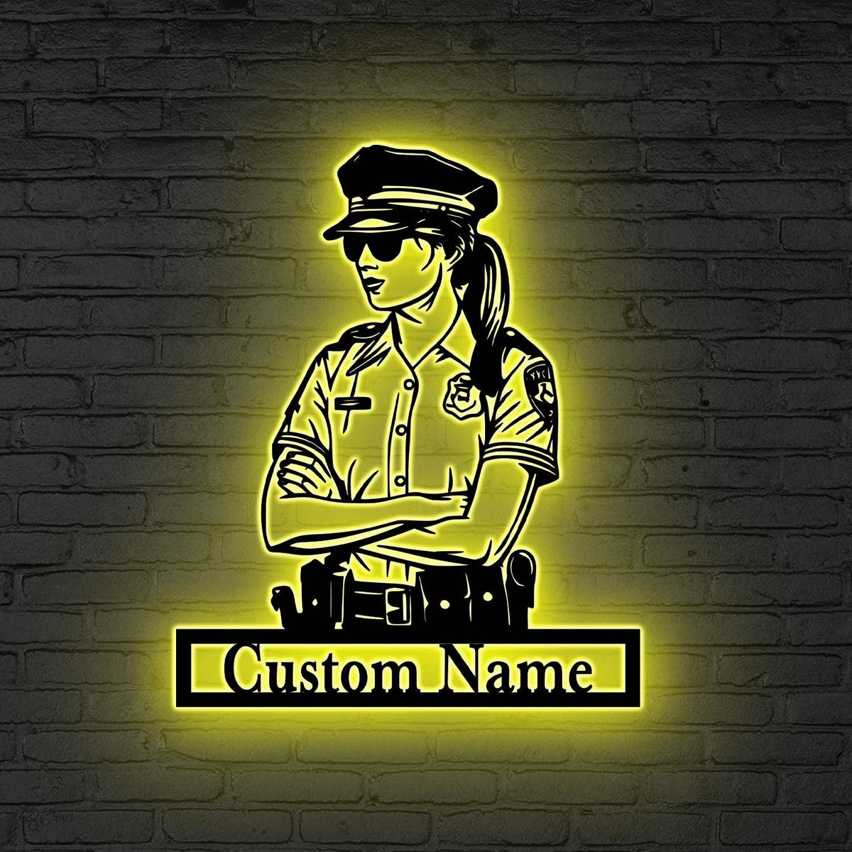 Custom Police Officer LED Sign, Light for Law Enforcement Gift, Decor for Officer, Police Officer LED Wall, Police wall decor, Home Sign