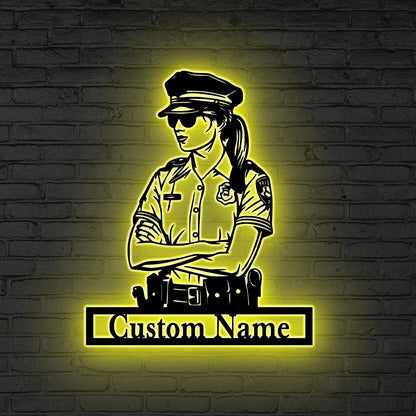 Custom Police Officer LED Sign, Light for Law Enforcement Gift, Decor for Officer, Police Officer LED Wall, Police wall decor, Home Sign