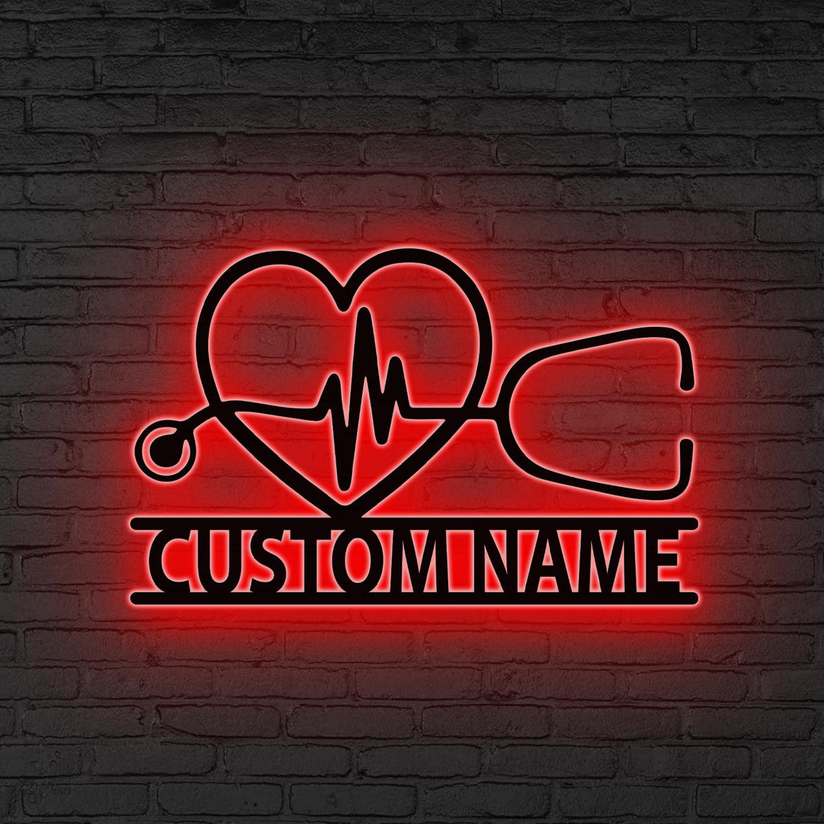 Custom Stethoscope Metal Wall Art LED Lights, Doctor Gift,Graduation Gifts, Nurse Wall Decor,Medical Assistant,Clinic Decor,Medical Wall Art