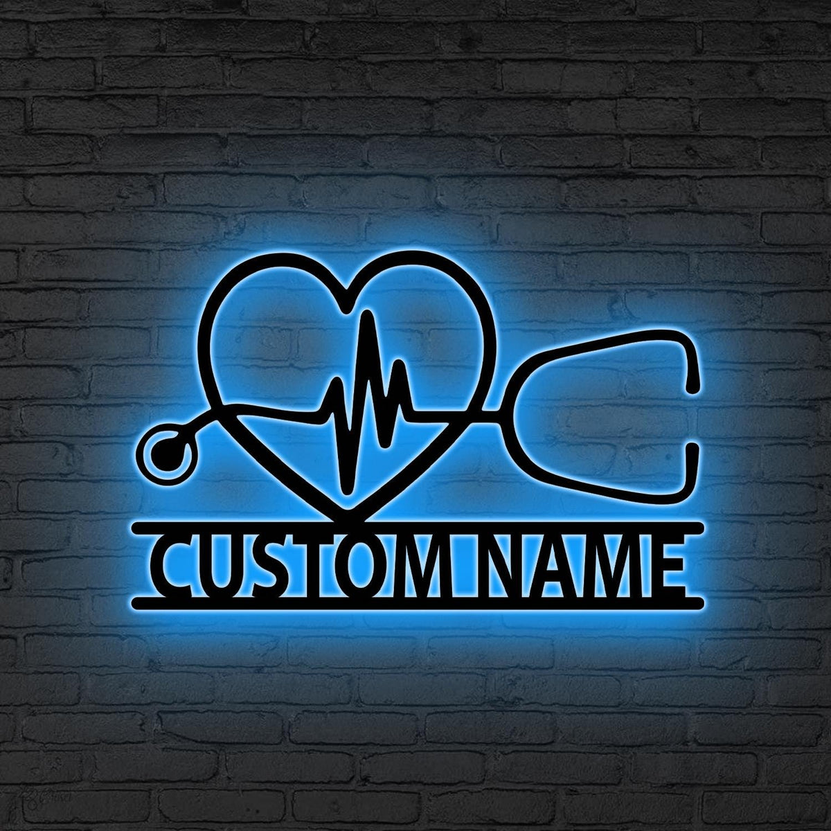 Custom Stethoscope Metal Wall Art LED Lights, Doctor Gift,Graduation Gifts, Nurse Wall Decor,Medical Assistant,Clinic Decor,Medical Wall Art