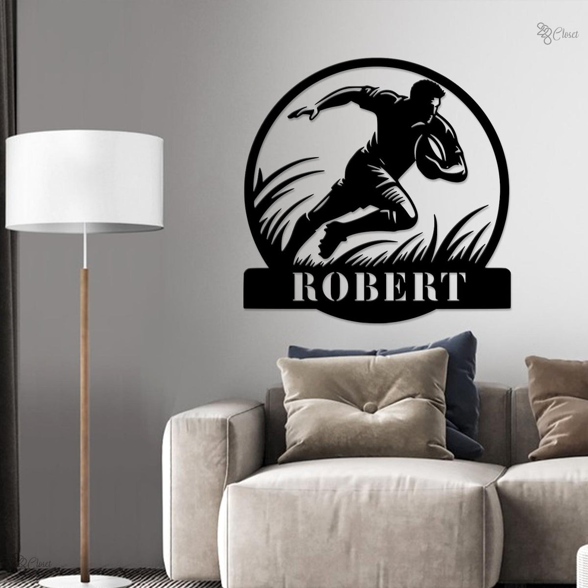 Personalized Rugby LED Metal Sign, Rugby Neon Sign, Gift for sport, Gift for Rugby Player, Athlete room sign, Sports bar neon, Gift for son