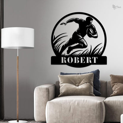 Personalized Rugby LED Metal Sign, Rugby Neon Sign, Gift for sport, Gift for Rugby Player, Athlete room sign, Sports bar neon, Gift for son