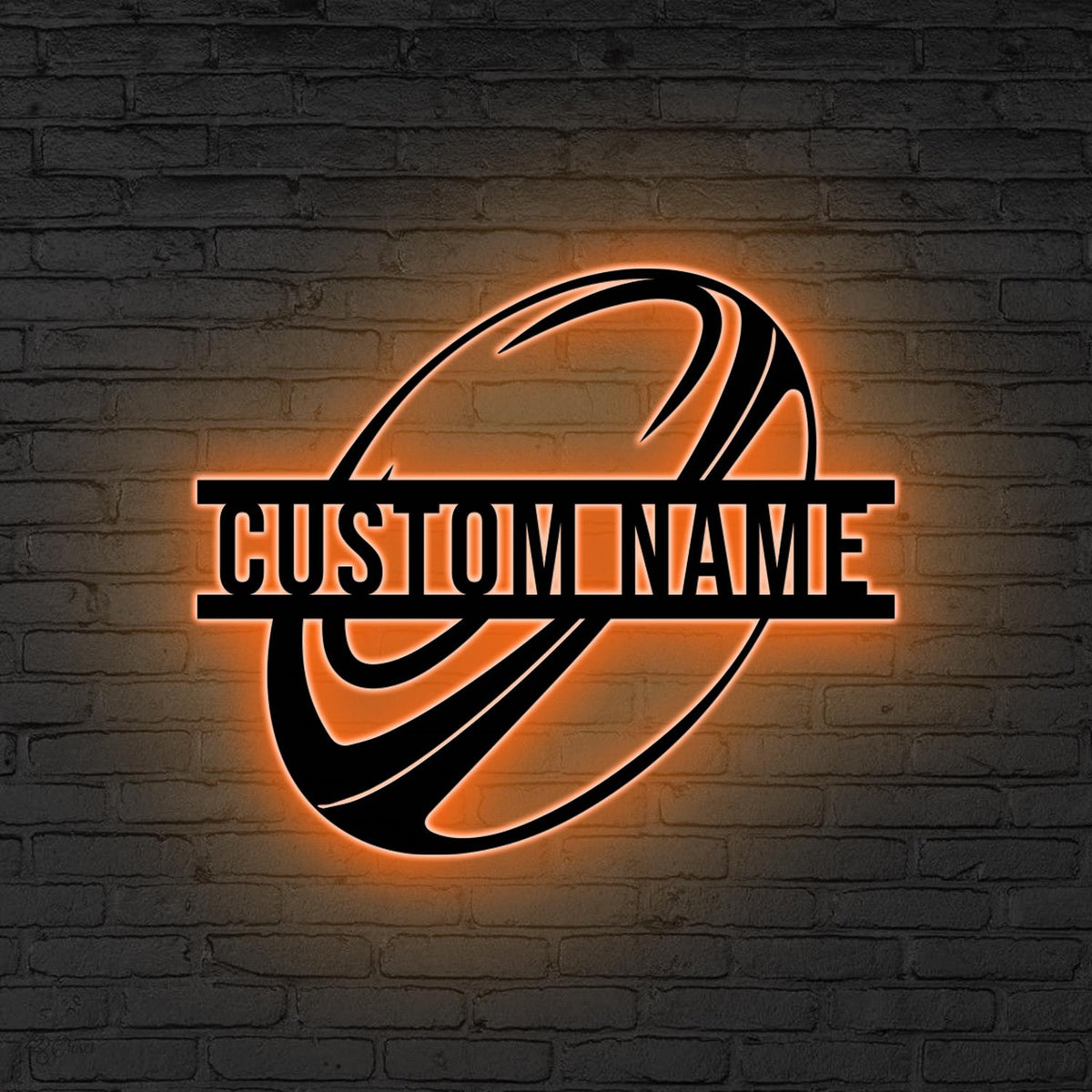 Personalized Rugby LED Metal Sign, Rugby Neon Sign, Gift for sport, Gift for Rugby Player, Athlete room sign, Sports bar neon, Gift for son