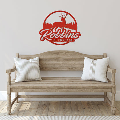 Personalized Deer Metal Sign - Hunting Sign