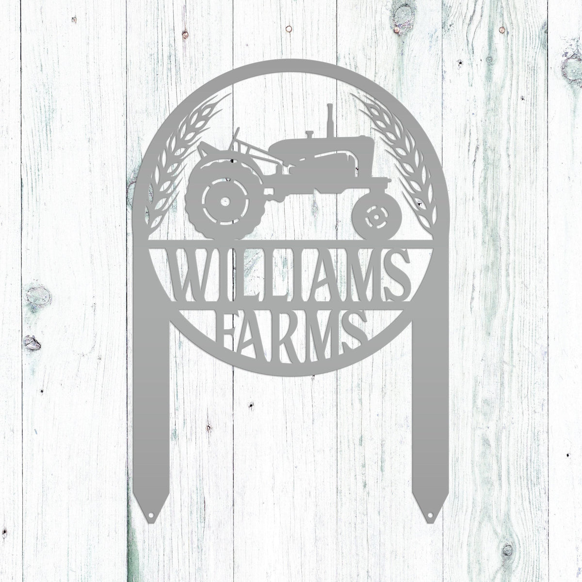 Farm Sign Yard Stake,  Metal Ranch Name Sign, Family Last Name and Established Date Lawn Stake With Wheat, Unique Homestead Gift Idea,
