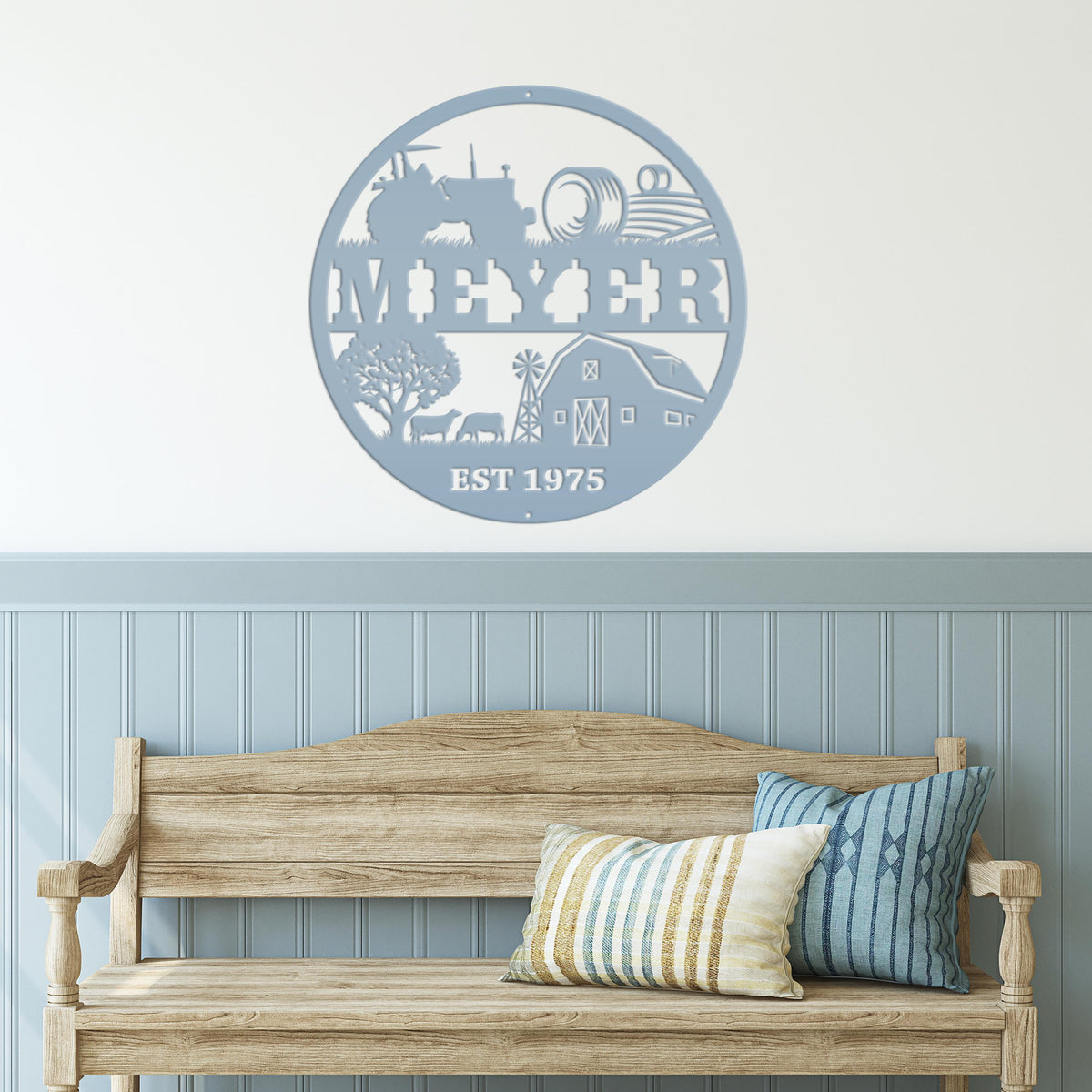Personalized Farm Scene Sign - Your Name - Your Wording