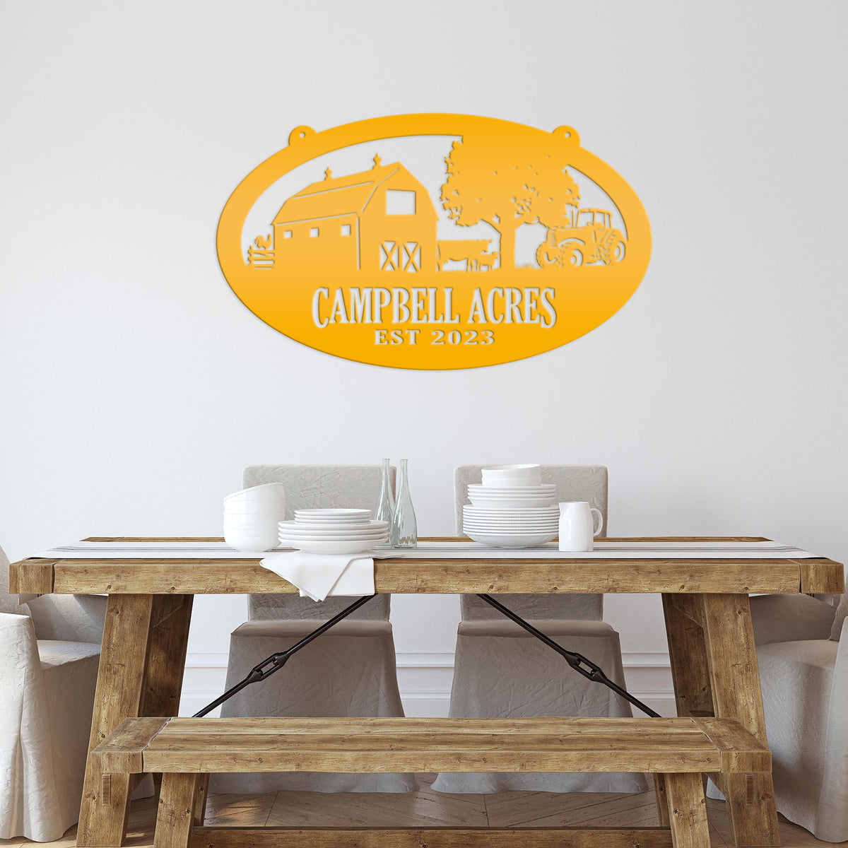 Farm Sign Family Name Metal Sign | Personalized Ranch Panel | Outdoor Address Plaque | Rustic Home Decor | Homestead Gift | Century Farm