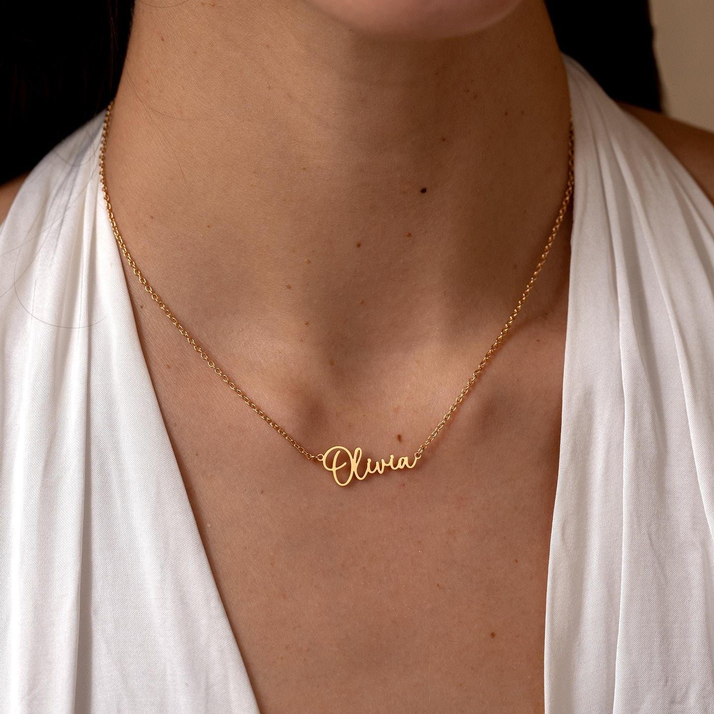 Personalized Name Necklaces, Silver Name Necklace, Gold Mama Necklace, Custom Script Name Jewelry, Birthday Gift for Her, Mothers Day Gift