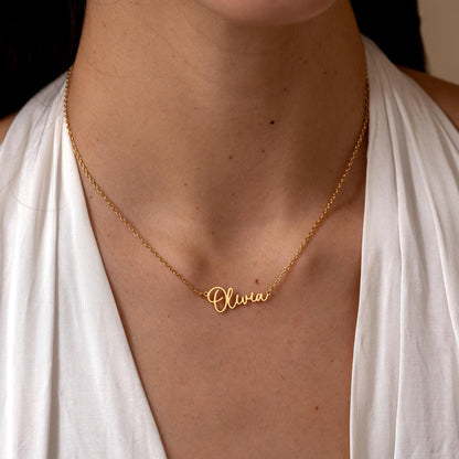 Personalized Name Necklaces, Silver Name Necklace, Gold Mama Necklace, Custom Script Name Jewelry, Birthday Gift for Her, Mothers Day Gift