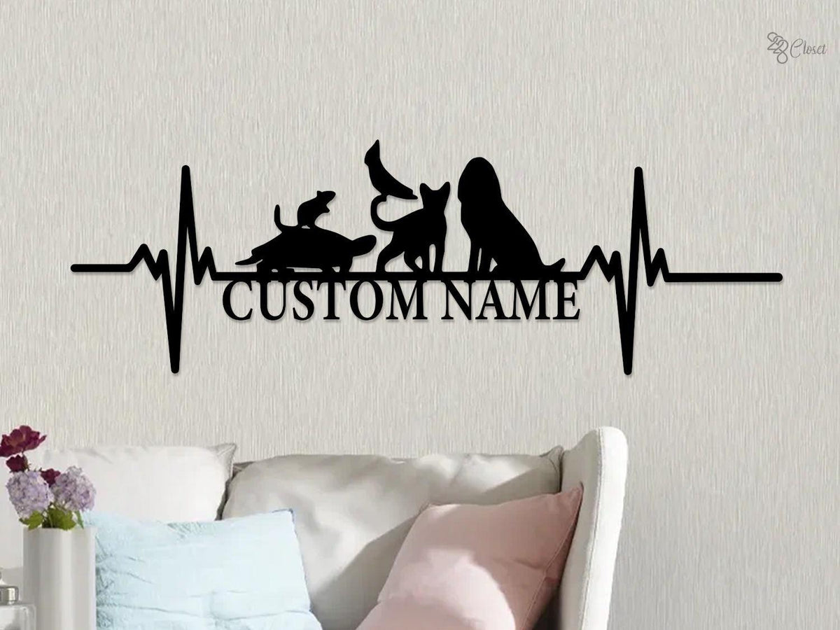 Personalized Metal Vet Sign LED, Metal Animal Care Sign, Custom Metal Veterinarian Sign, Personalized Clinic Sign, Custom Vet Clinic Decor