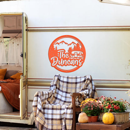 Custom Camper Sign-Family Camping Sign
