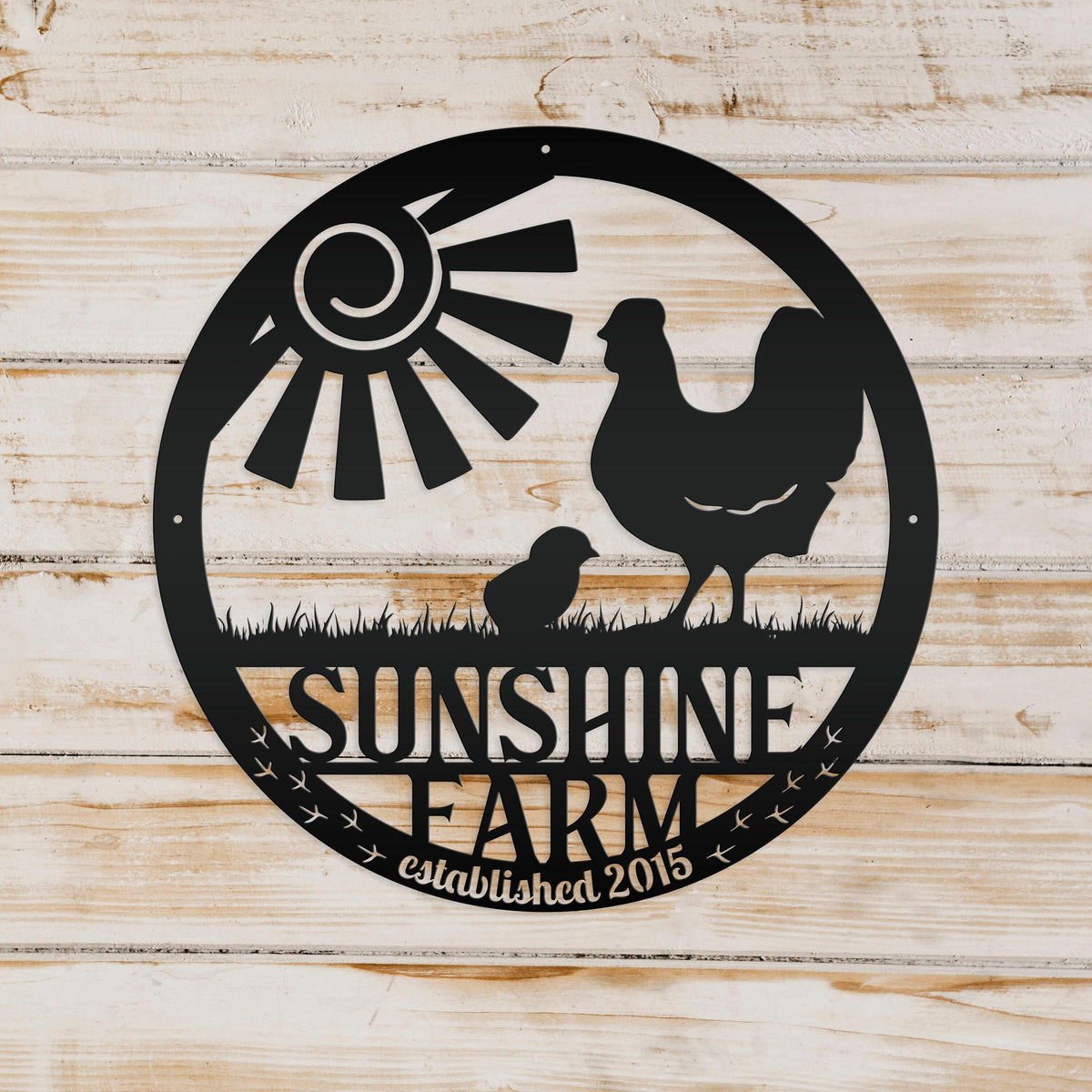 Custom Chicken Sign - Personalized Chicken Farm Sign