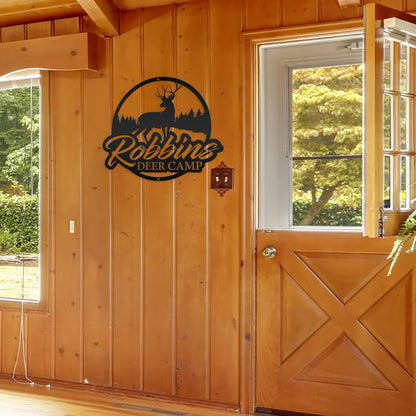 Personalized Deer Metal Sign - Hunting Sign
