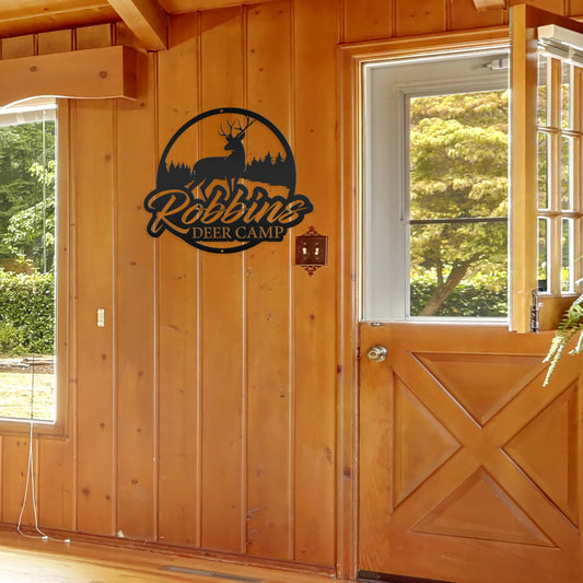 Personalized Deer Metal Sign - Hunting Sign