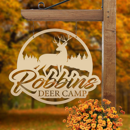 Personalized Deer Metal Sign - Hunting Sign