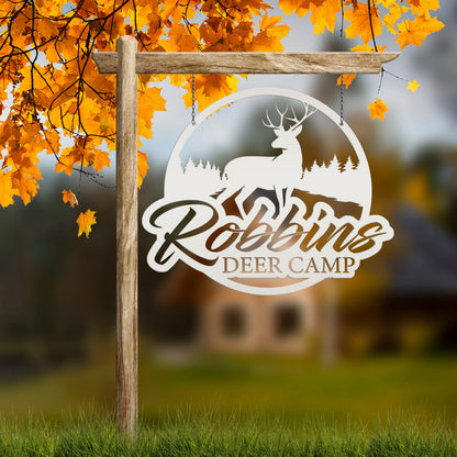 Personalized Deer Metal Sign - Hunting Sign