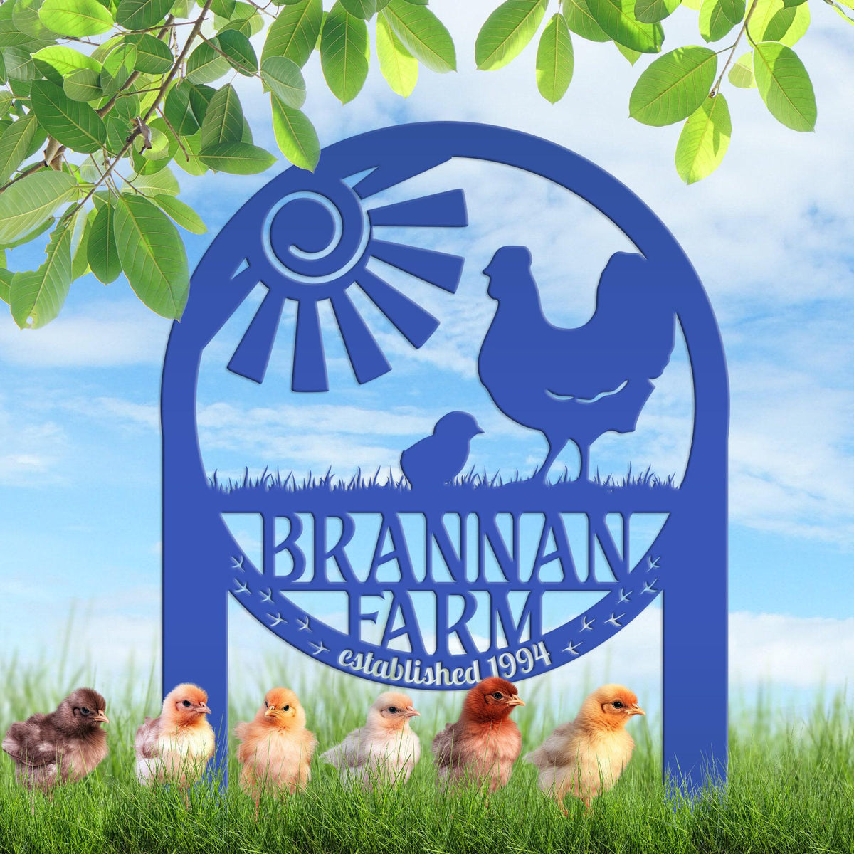 Chicken Coop Yard Sign - Unique Metal Garden Decor - Personalized Chicken Farm Sign - Rustic Farmhouse Lawn Ornament - Housewarming Gift