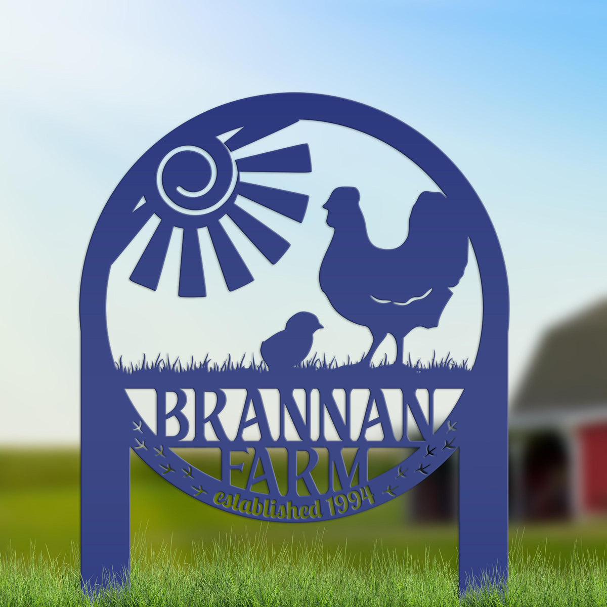 Chicken Coop Yard Sign - Unique Metal Garden Decor - Personalized Chicken Farm Sign - Rustic Farmhouse Lawn Ornament - Housewarming Gift
