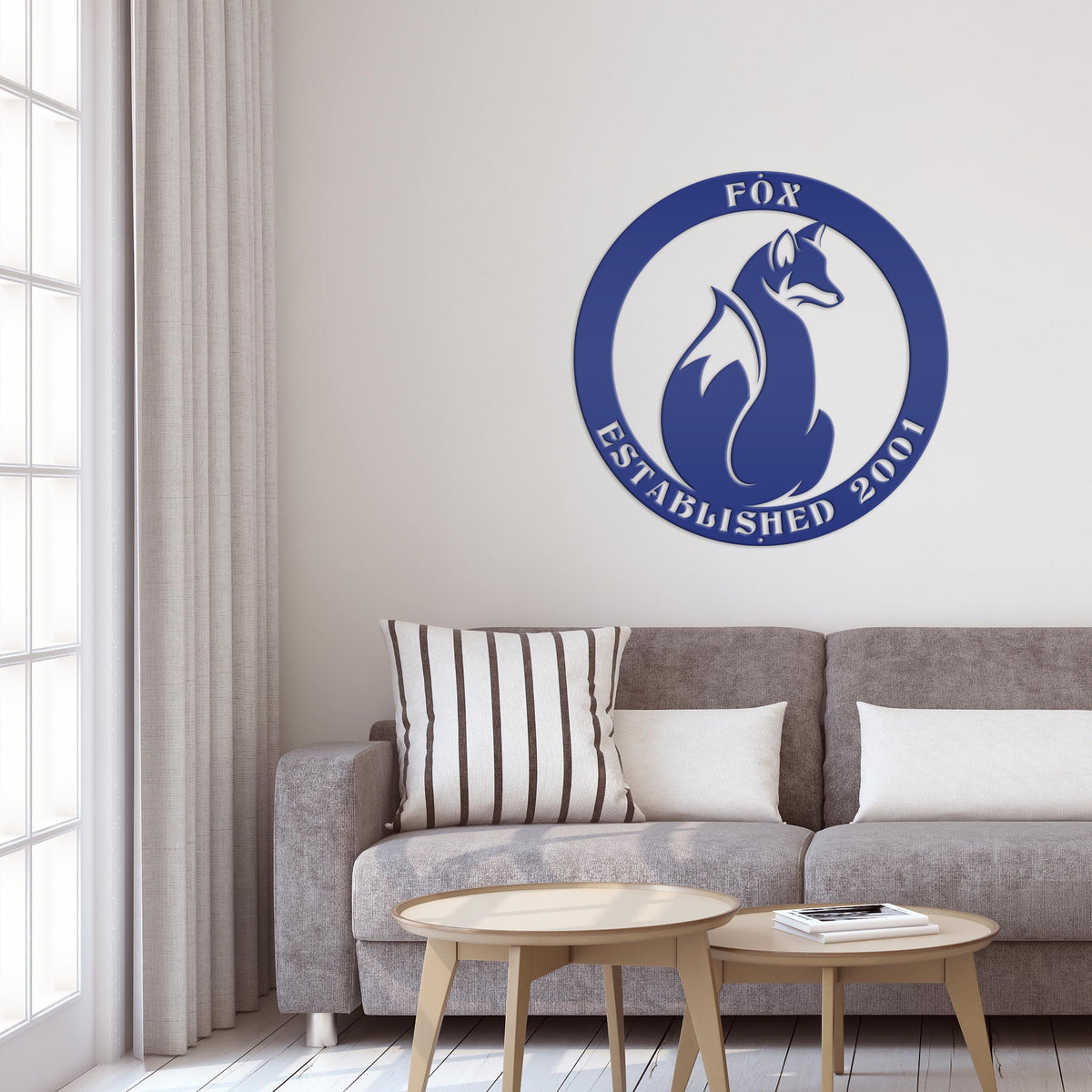Personalized Fox Sign with Established Date
