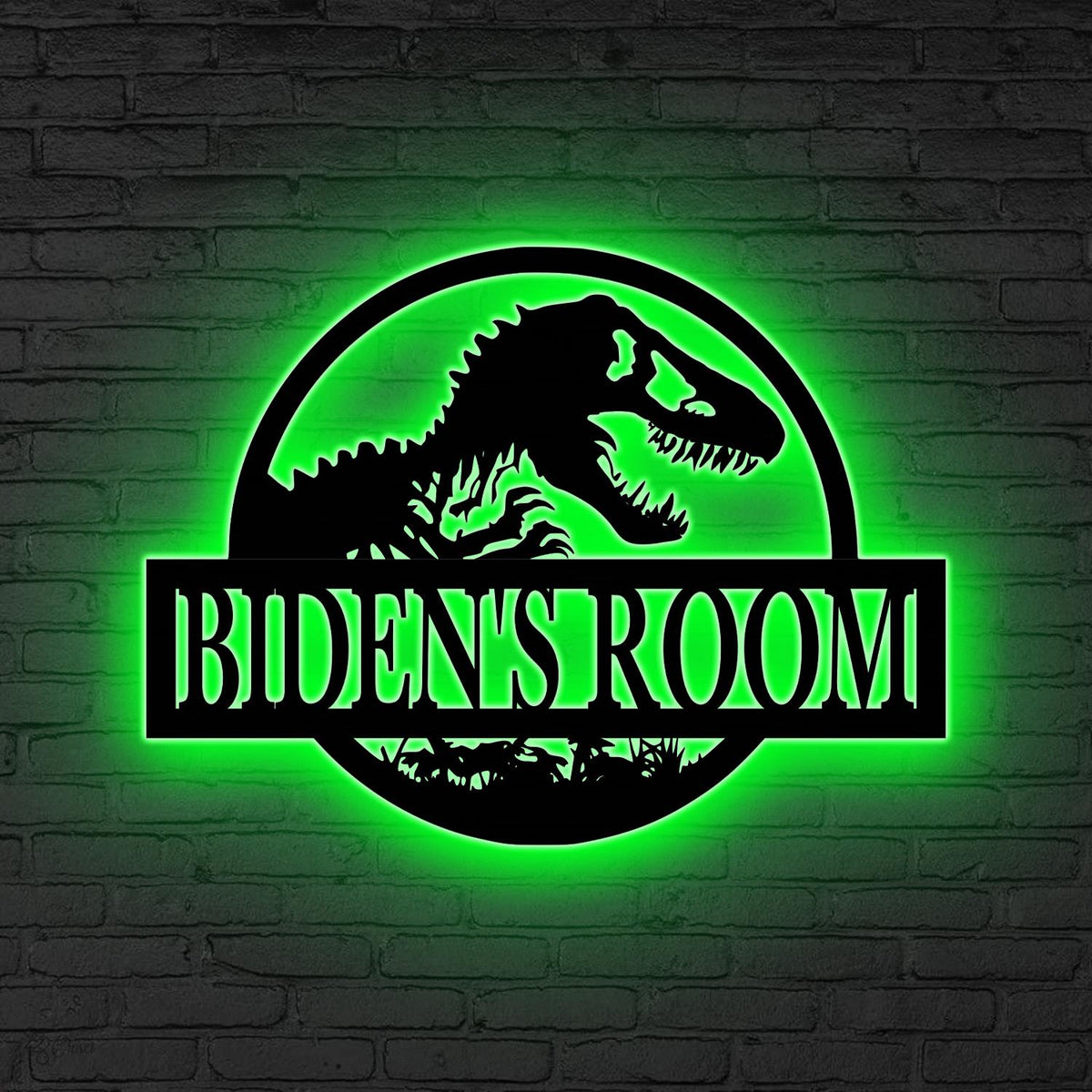 Personalized Dinosaur Wall Decor LED, Custom Dinosaur Art, Jurassic Name Sign, Kids Room Decor, Outdoor T-Rex Decor, Birthday Gift for Boys