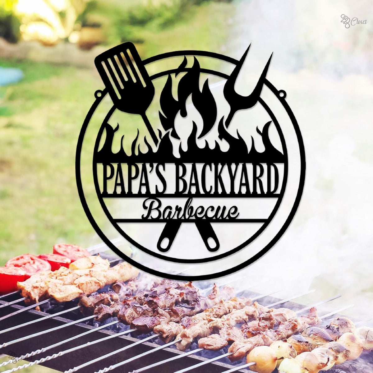 Personalized Backyard Pool Metal Sign LED Lights, Backyard Patio Decor Outdoor Wall Decor, Pool Signs for Outdoor, Custom Backyard Sign