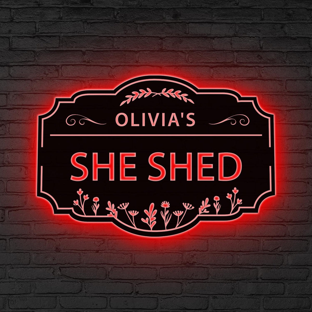 Custom She Shed Sign LED Lights Creative Room Sign,Personalized Craft Room Decor Metal Craft Room Sign She Shed Decor Gift for her Xmas Gift