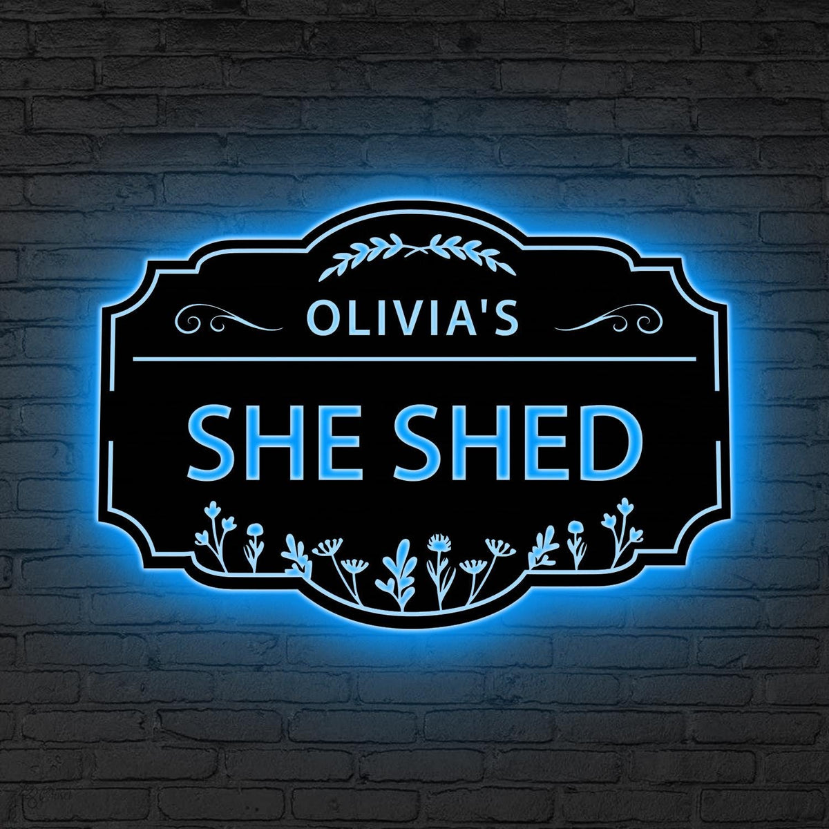 Custom She Shed Sign LED Lights Creative Room Sign,Personalized Craft Room Decor Metal Craft Room Sign She Shed Decor Gift for her Xmas Gift