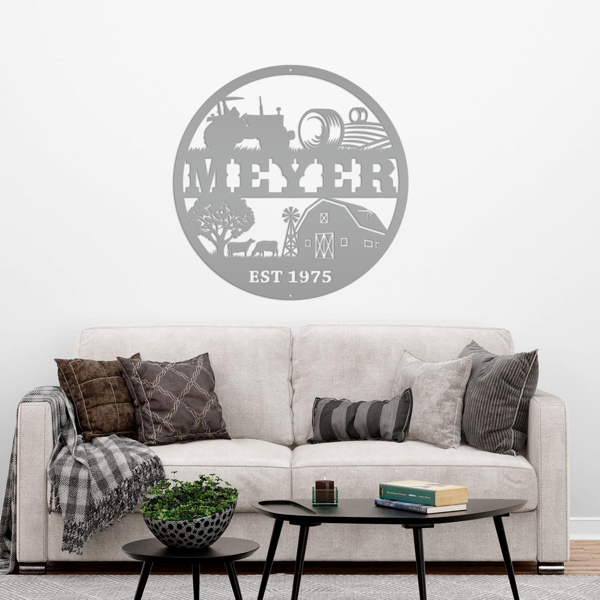 Personalized Farm Scene Sign - Your Name - Your Wording