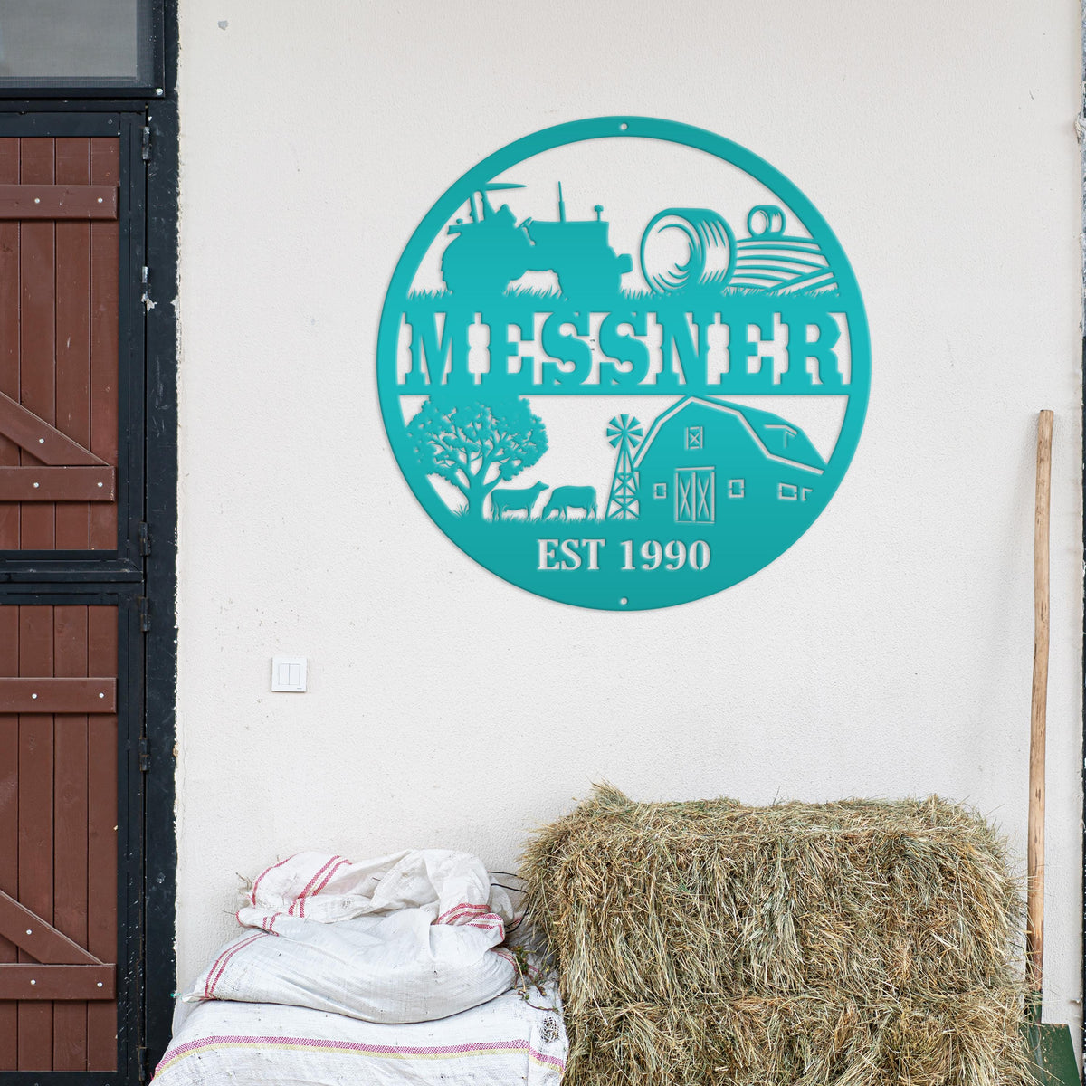 Personalized Farm Scene Sign - Your Name - Your Wording