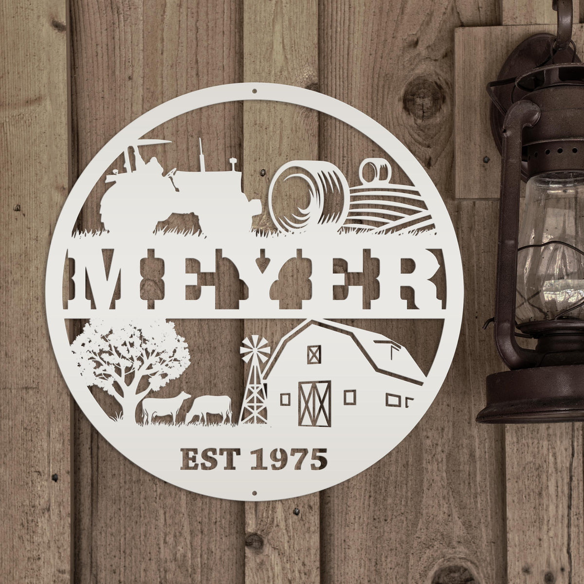 Personalized Farm Scene Sign - Your Name - Your Wording