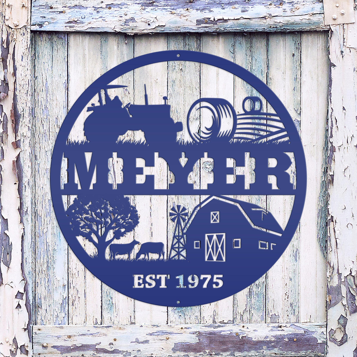 Personalized Farm Scene Sign - Your Name - Your Wording