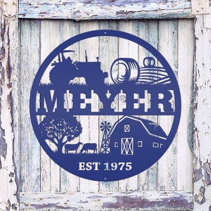 Personalized Farm Scene Sign - Your Name - Your Wording