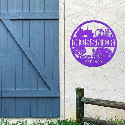 Personalized Farm Scene Sign - Your Name - Your Wording