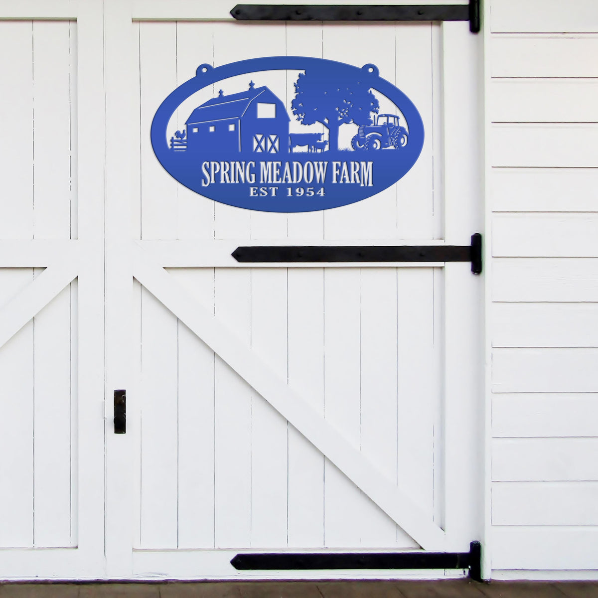Oval Farm Sign with Family name and Established Date