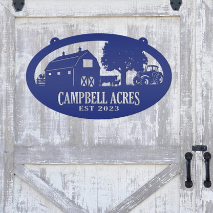 Farm Sign Family Name Metal Sign | Personalized Ranch Panel | Outdoor Address Plaque | Rustic Home Decor | Homestead Gift | Century Farm