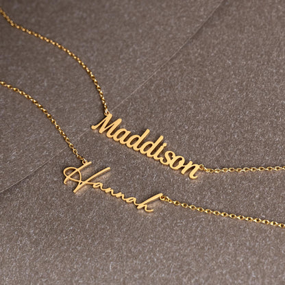 Personalized Name Necklaces, Silver Name Necklace, Gold Mama Necklace, Custom Script Name Jewelry, Birthday Gift for Her, Mothers Day Gift