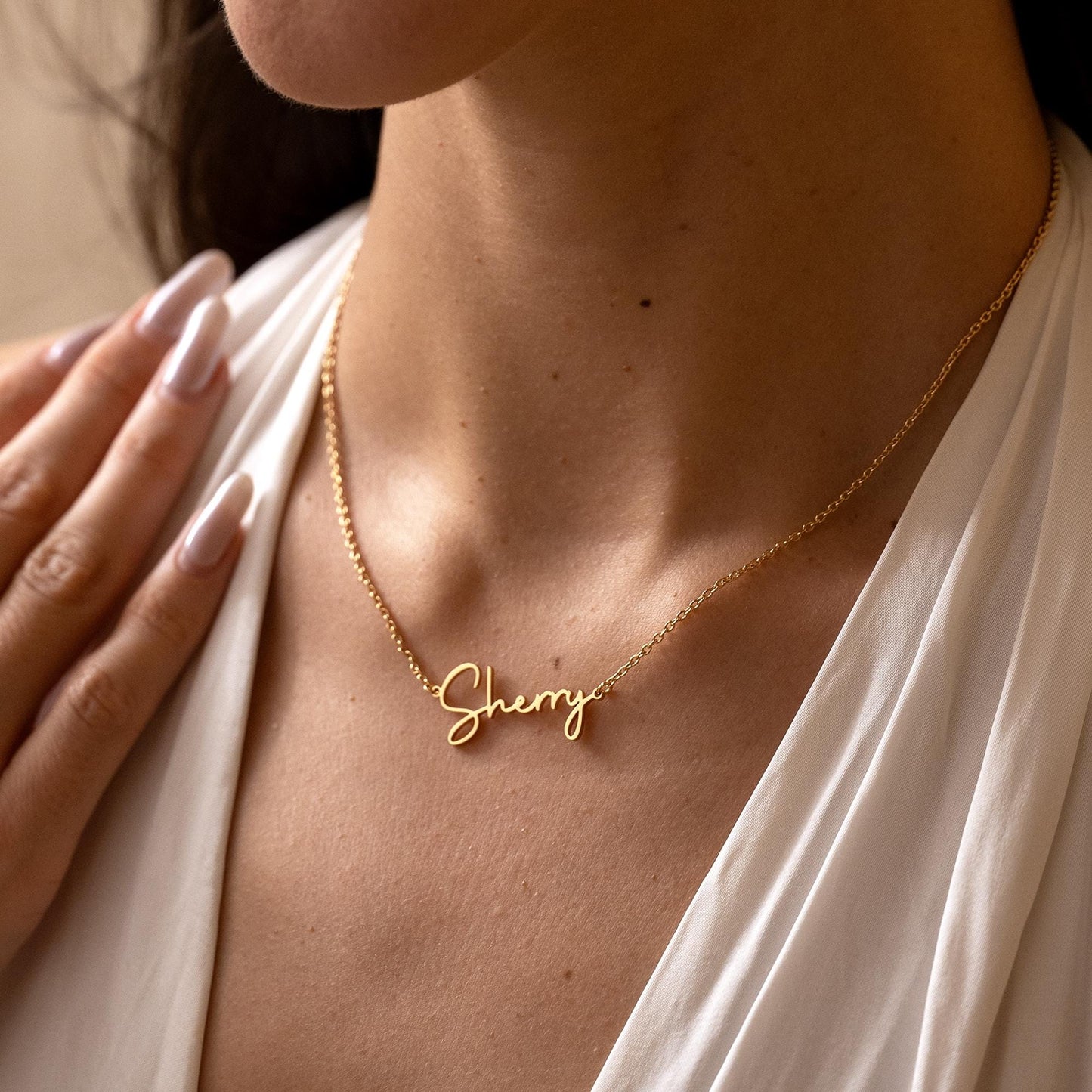 Personalized Name Necklaces, Silver Name Necklace, Gold Mama Necklace, Custom Script Name Jewelry, Birthday Gift for Her, Mothers Day Gift