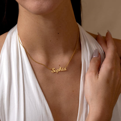 Personalized Name Necklaces, Silver Name Necklace, Gold Mama Necklace, Custom Script Name Jewelry, Birthday Gift for Her, Mothers Day Gift