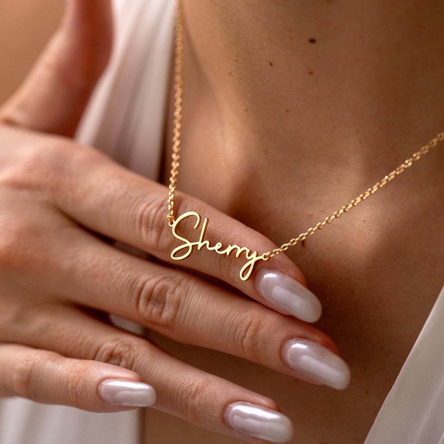 Personalized Name Necklaces, Silver Name Necklace, Gold Mama Necklace, Custom Script Name Jewelry, Birthday Gift for Her, Mothers Day Gift