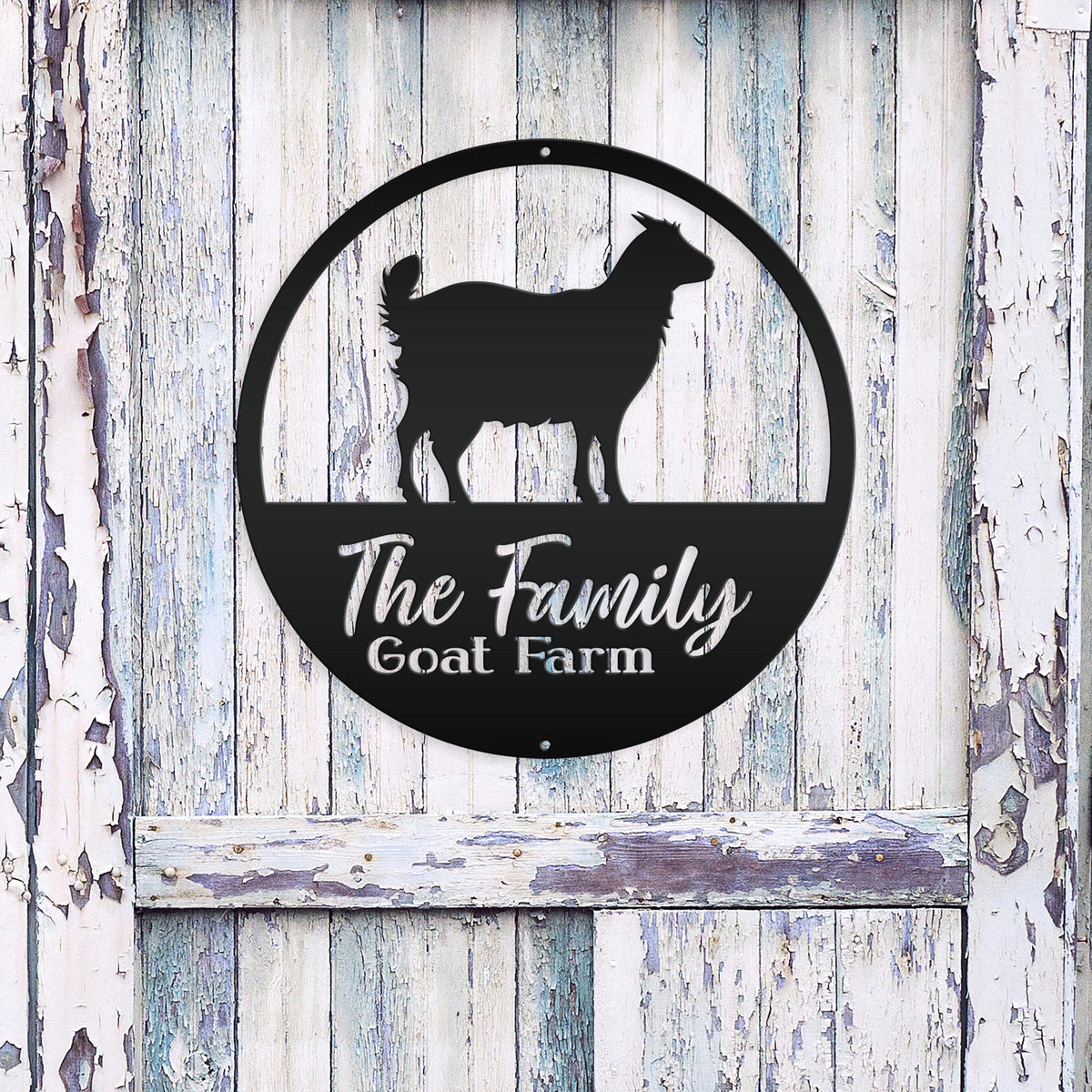 Goat Metal Art Sign - Customizable Farm Decor