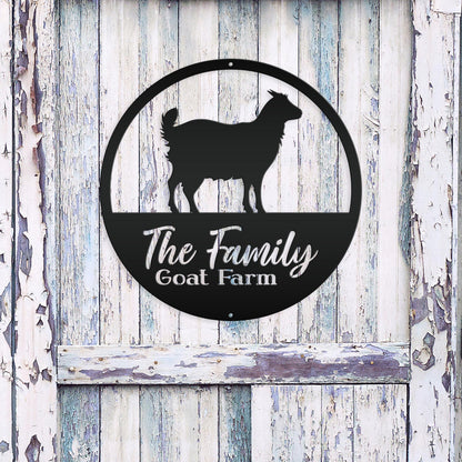Goat Metal Art Sign - Customizable Farm Decor