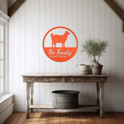 Goat Metal Art Sign - Customizable Farm Decor