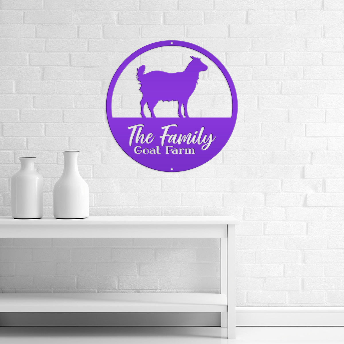 Goat Metal Art Sign - Customizable Farm Decor