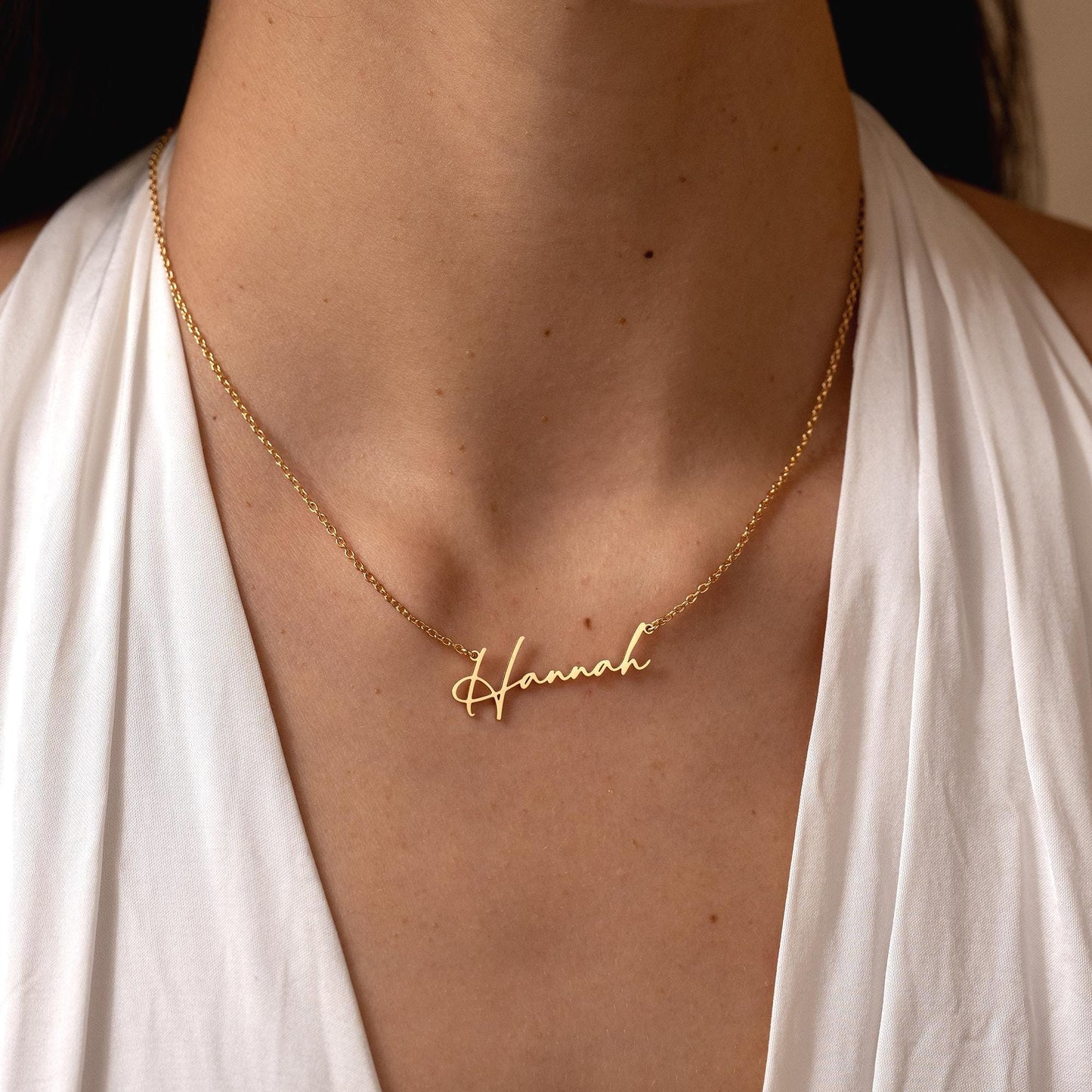 Personalized Name Necklaces, Silver Name Necklace, Gold Mama Necklace, Custom Script Name Jewelry, Birthday Gift for Her, Mothers Day Gift